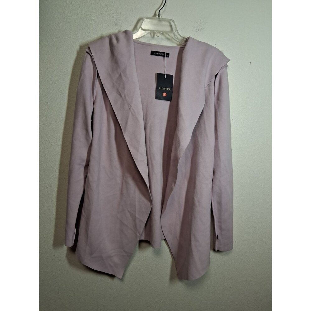 NWT Luxveer Super Soft Cardigan Hoodie Winter Casual Pink Size Small